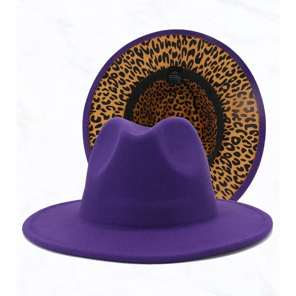 Purple & Leopard Fedora 💜🐆